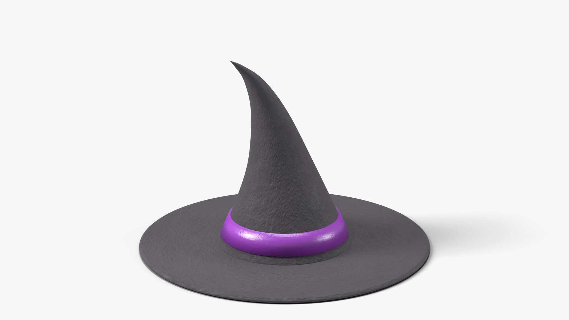 Crooked Witch Hat with Purple Band and Gold Buckle - Halloween Prop 3D model https://p.turbosquid.com/ts-thumb/82/yAeZ4p/M7/shot4/jpg/1792284810/1920x1080/fit_q87/139e94e9b0415b38b705624a5feb705f41a52a5f/shot4.jpg