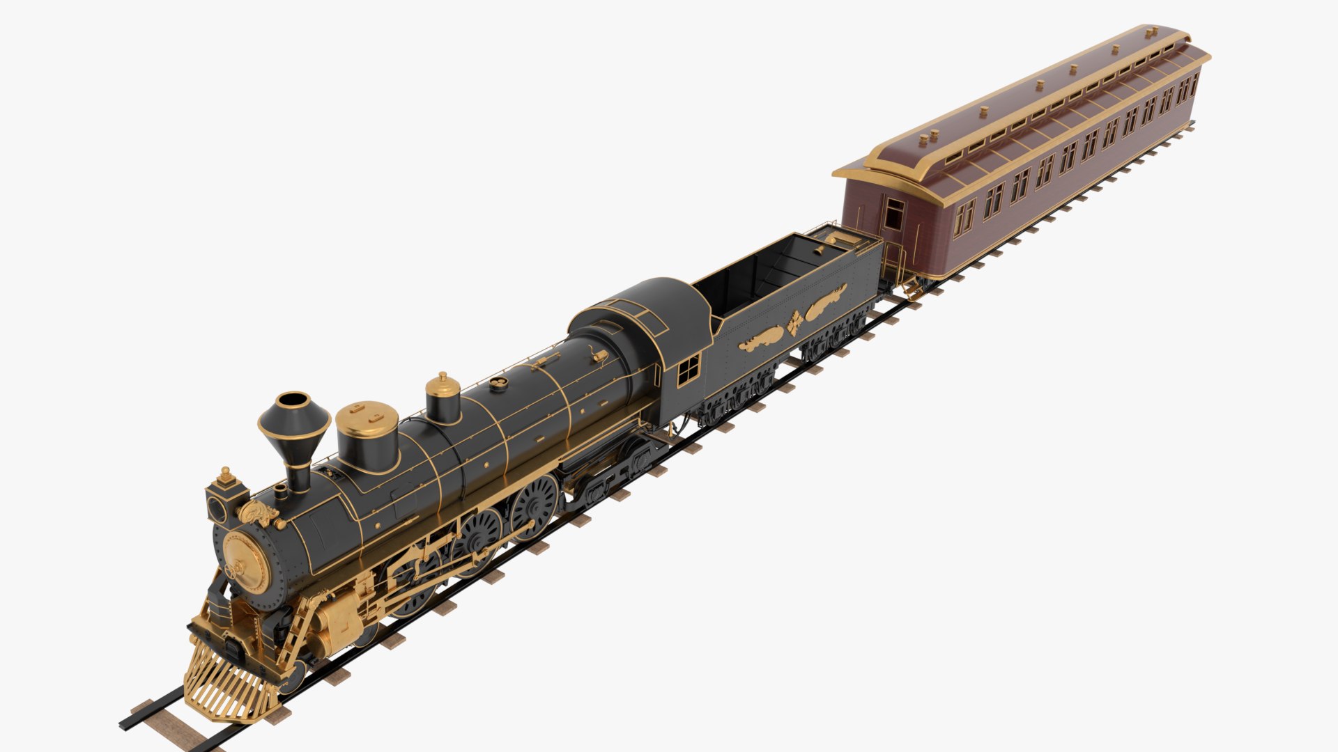 3D Model Steam Train(1) - TurboSquid 2417163