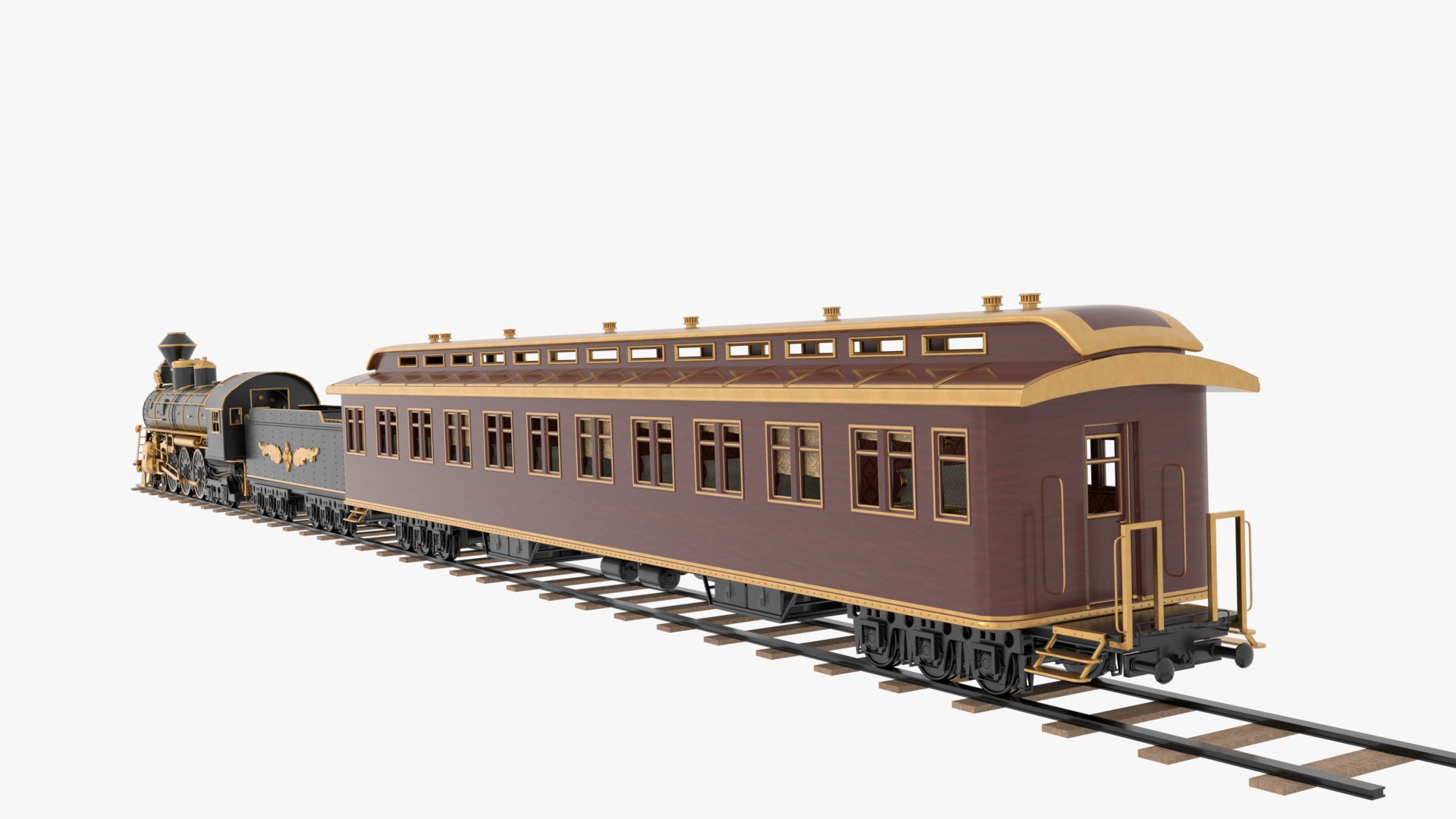3D Model Steam Train(1) - TurboSquid 2417163