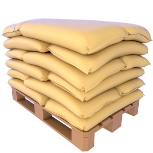 3D Pallet with Bags 9