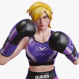 3D Low Poly Boxer - MMA Fighter - Clarisse