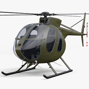 hughes md 500e 3d model