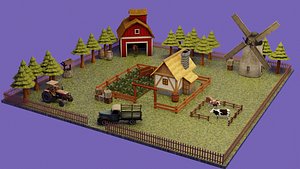Low Polly Farm model