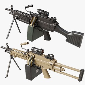 Machine Gun Sandal and Black Ammo Box All Textures