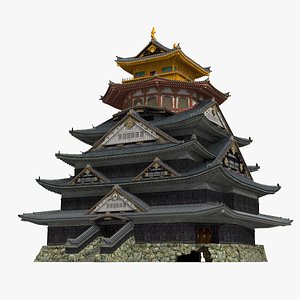 The imperial city is a super large palace in ancient Asia 3D