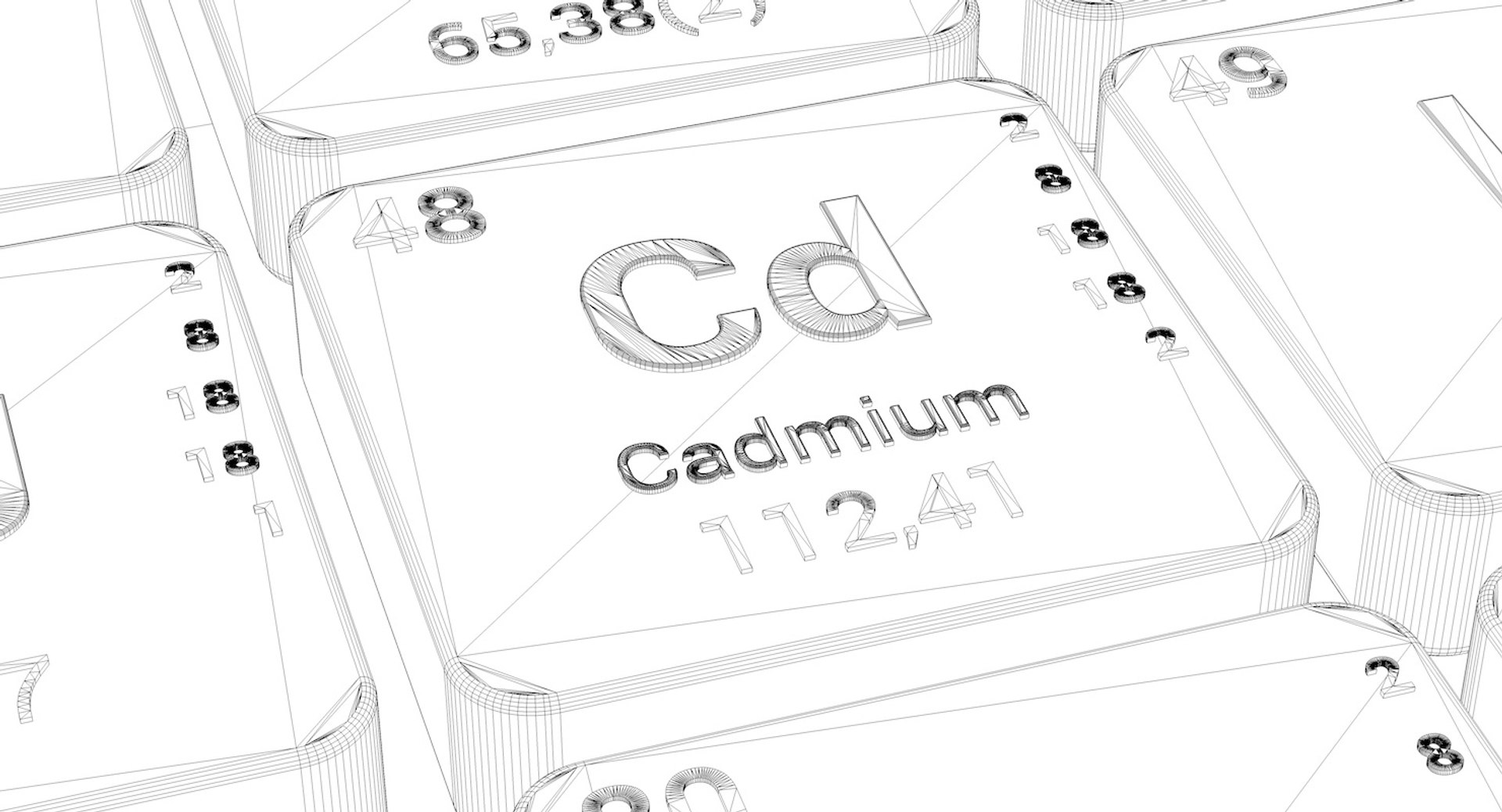 Periodic Table Elements Model TurboSquid 1592562