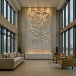 3D Wall Panel mural decor set relief stl cnc17 3D