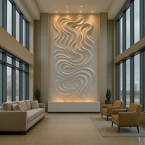 3D Wall Panel mural decor set relief stl cnc17