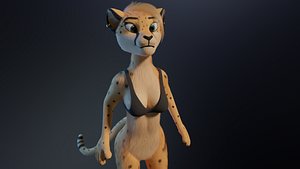 Hera Anthro Cheetah 3D model