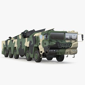Ballistic Missile on Road Mobile Vehicle 3D model