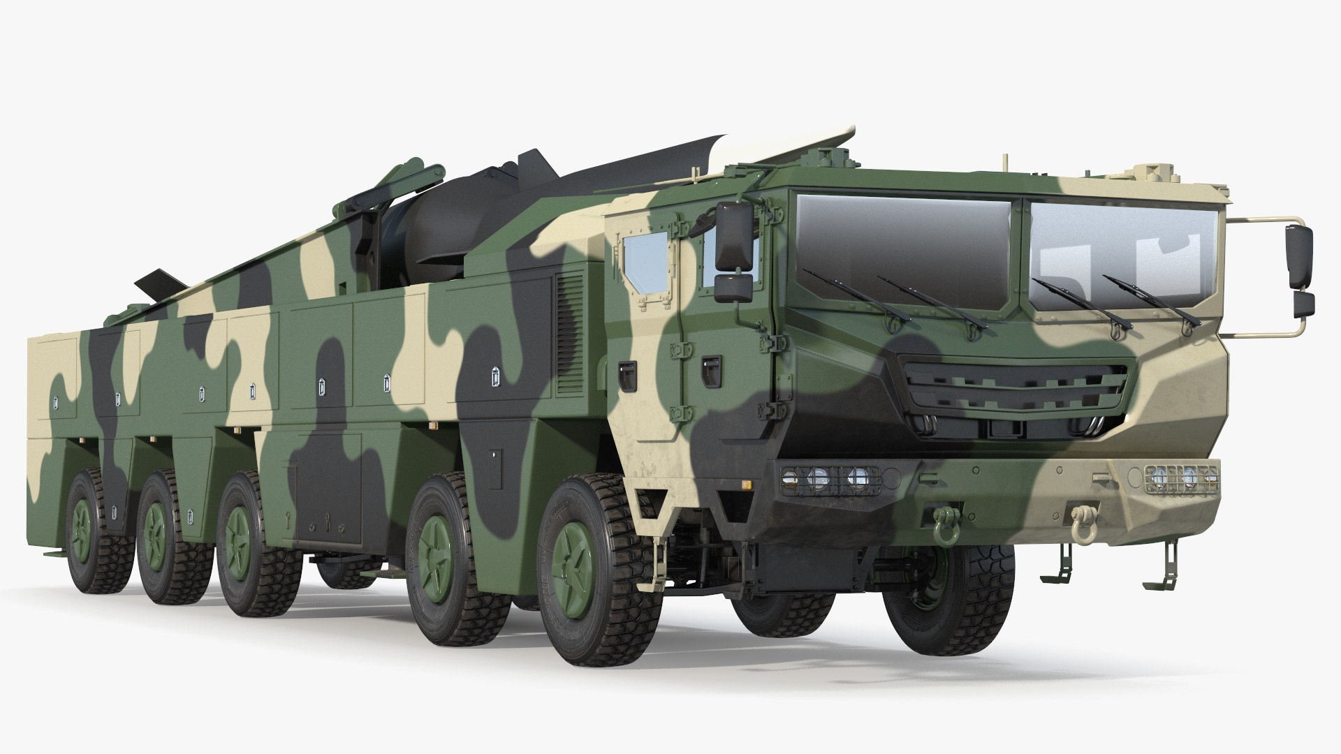 Ballistic Missile on Road Mobile Vehicle 3D model preview