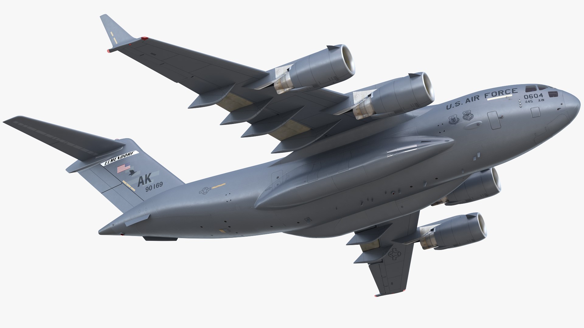 Boeing C17 Globemaster III Transport Aircraft Flight 3D Model