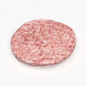 3D model Raw Burger Patty
