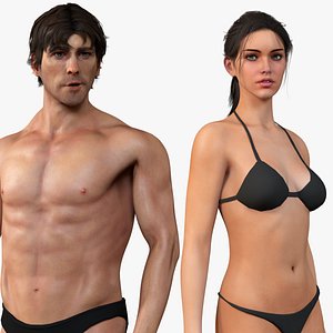3D model Male Female Base Rig