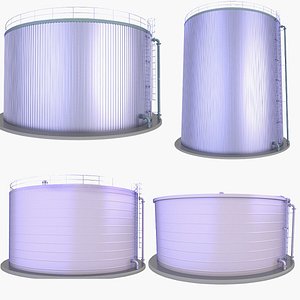 3D Fire Protection Storage Tanks v8 model
