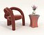 Conjunto de mesa de centro y sillón moderno 81