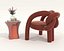 Conjunto de mesa de centro y sillón moderno 81
