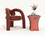 Conjunto de mesa de centro y sillón moderno 81