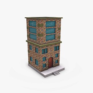 Cartoon Building Low-poly  PBR