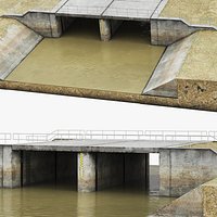 River Channel Spillway Crossing Structure