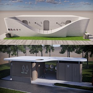 Public Restroom Building -B5 3D model