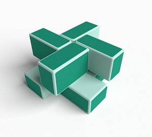 Rare cube puzzle 2x2 Windmill