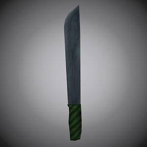 3D machete weapon model