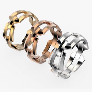 3D Wedding Chains ring all sizes R50 3D print model