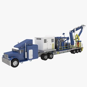 coiled tubing truck oil 3d max