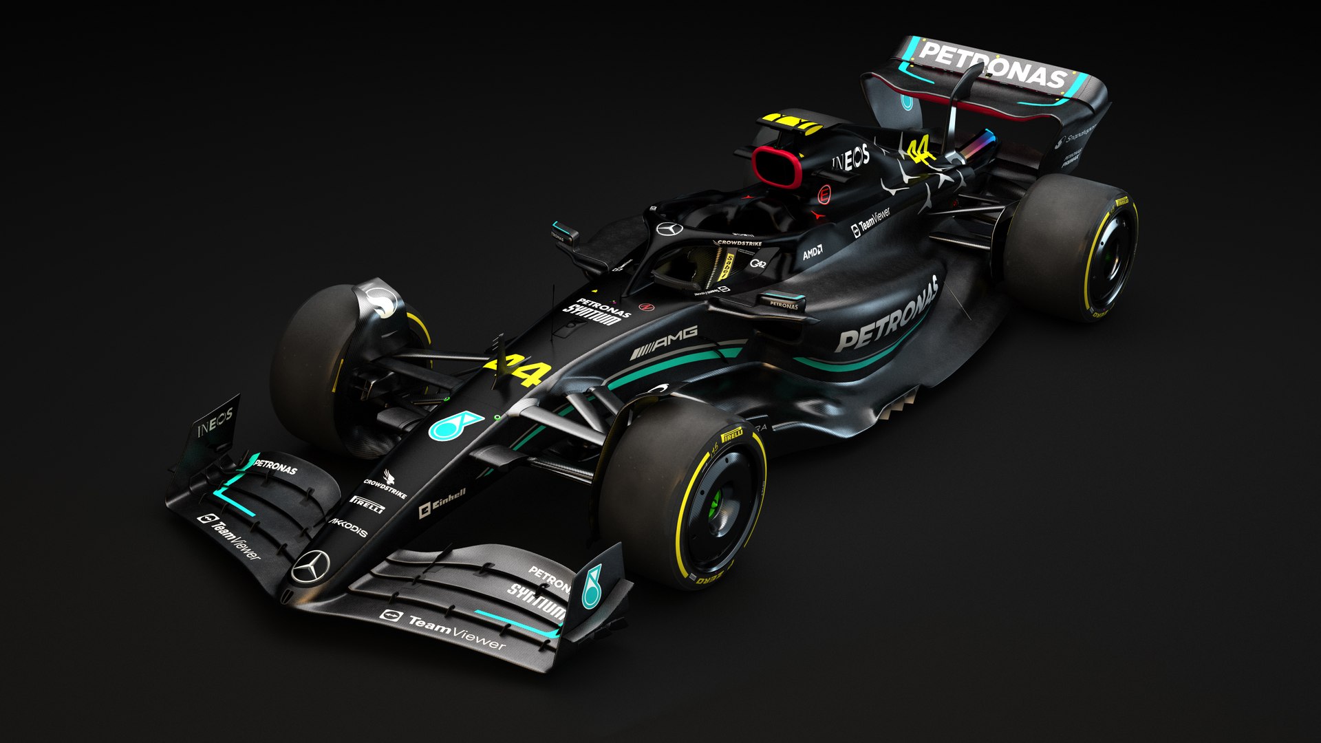 3D F1 Mercedes W14B Update Season 2023 Model - TurboSquid 2088075