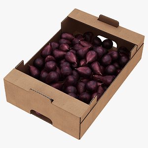 fruit cardboard box figs 3D model