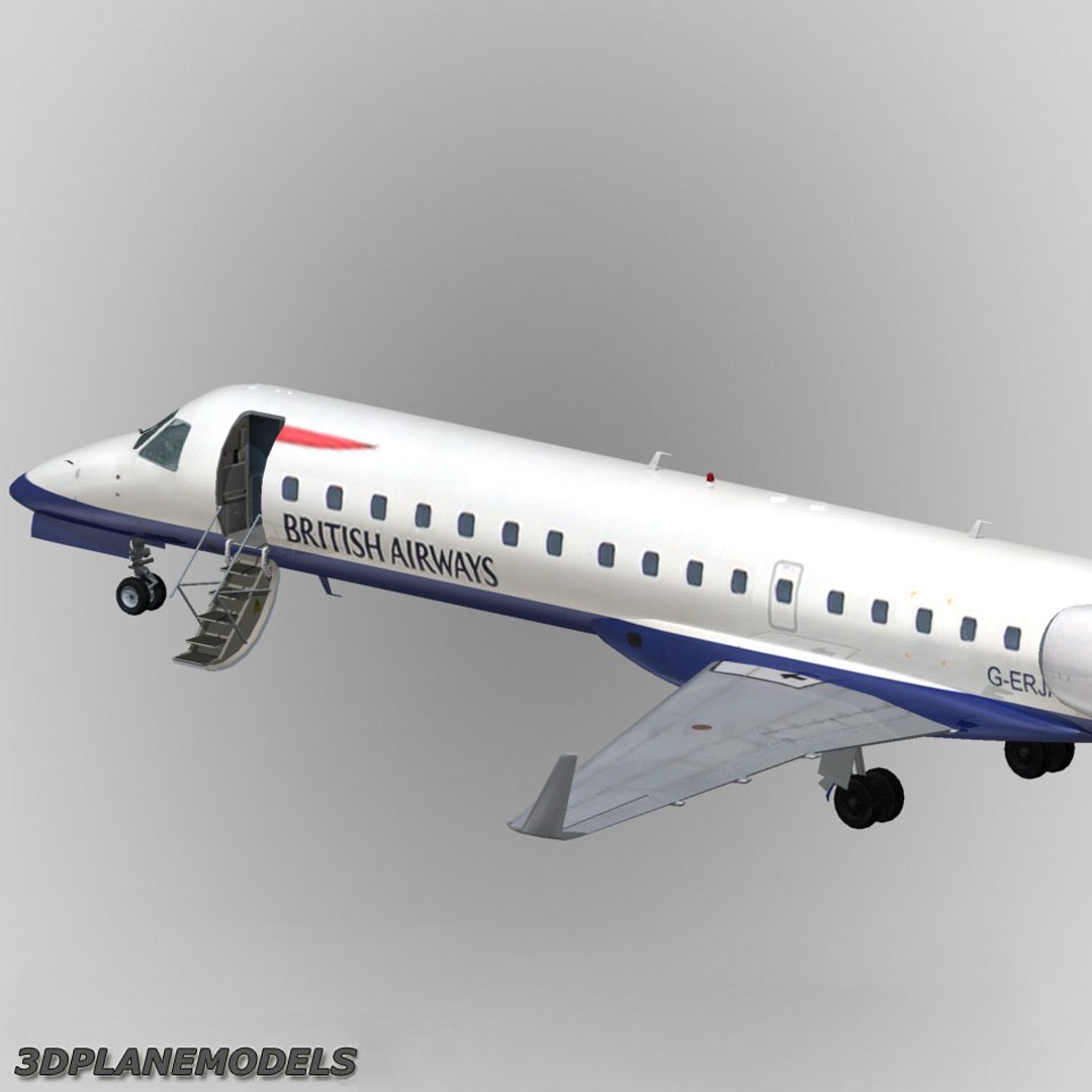 Embraer Erj-145 3d Model