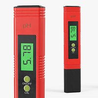Water pH Monitoring Stick with Calibration Red