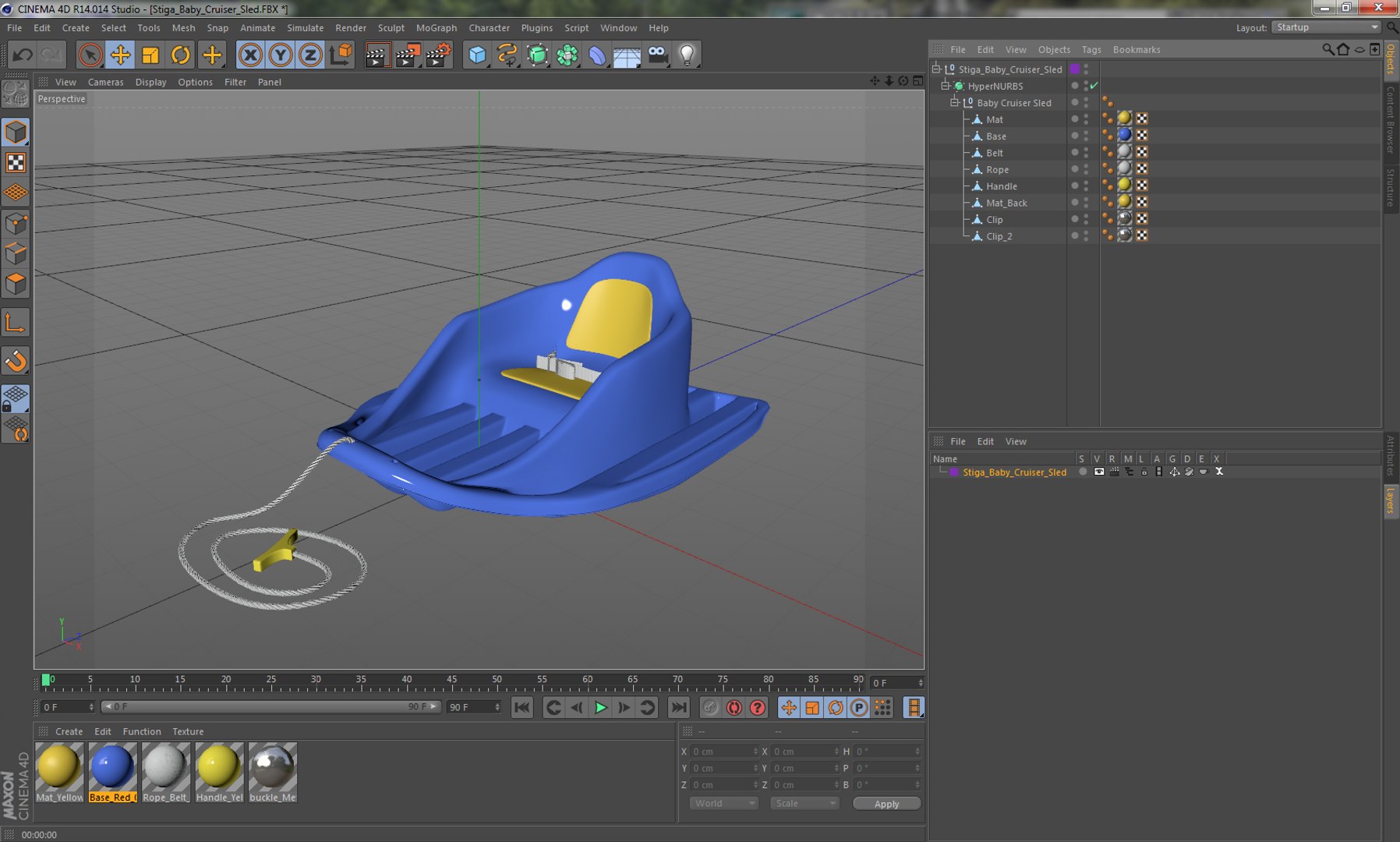 Stiga Baby Cruiser Sled 3D Model 3D model preview