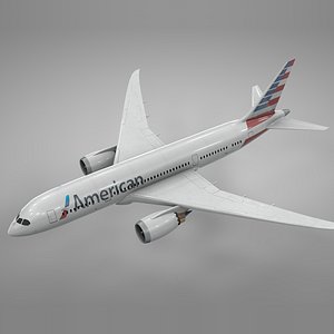 boeing 787 dreamliner american airlines 3D model