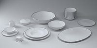 Plates-Alessi Mami platinum