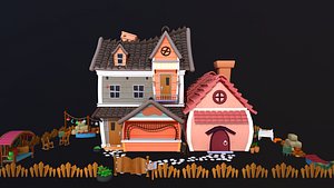 house cartoon - asset 3D model