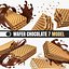 Colección de 7 modelos de oblea de chocolate