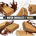 Colección de 7 modelos de oblea de chocolate