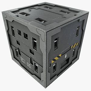 3d metal crate model