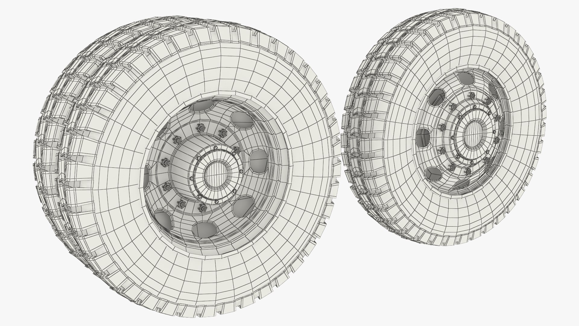 Heavy Duty Military Truck Wheel Set Model - TurboSquid 2629662