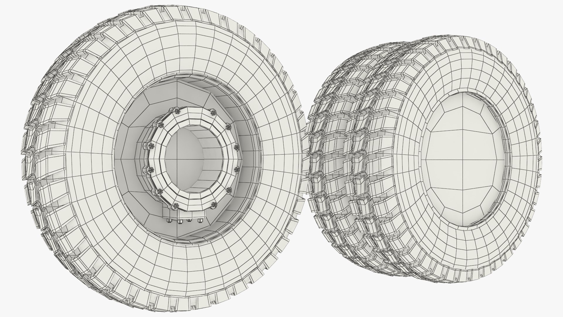 Heavy Duty Military Truck Wheel Set Model - TurboSquid 2629662