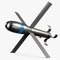 GBU-44 B Viper Strike Glide Bomb with Foldable Wings Silver