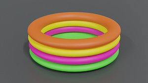 cartoon outdoor rubber swimming pool 3D model