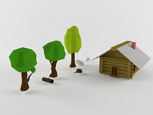 3D trees hut