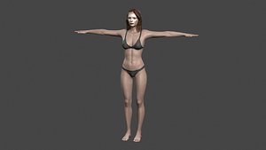 Beautiful Woman -Rigged 3d character 3D