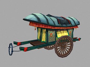 lion chariot Low-poly