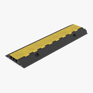 Heavy Duty Cable Protector Ramp Black Yellow