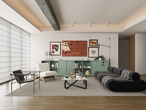 modern living room 3D