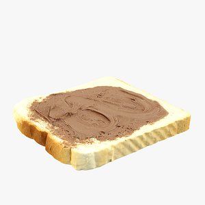 realistic nutella toast 3d max